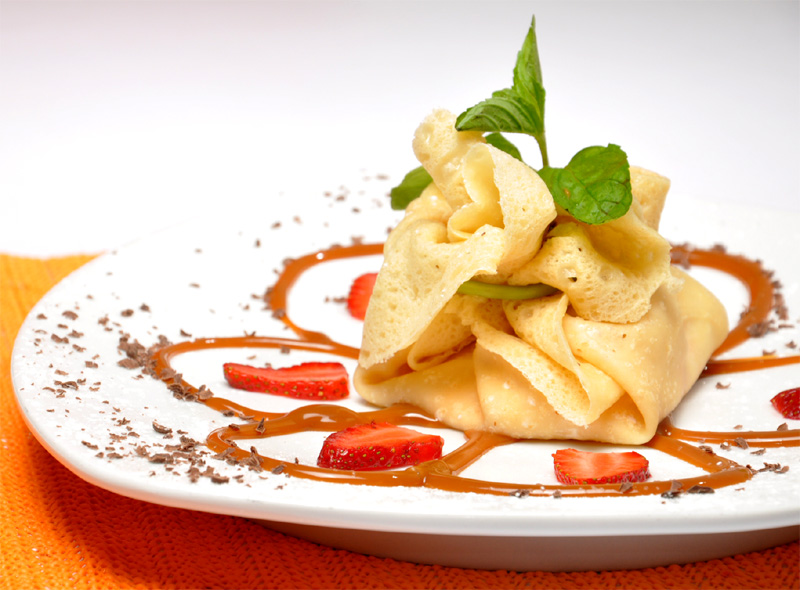 Aumônière de crêpe aux fruits confits - Photo de Jbdrm - 101Pairing.com