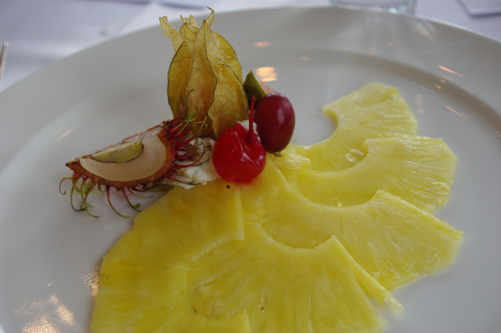 Carpaccio d’ananas nappé de caramel - Photo de Isabelle Hurbain-Palatin - 101Pairing.com